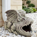 Real Gargoyle Sculpture Gutter Diverter Rain,Eco-Friendly Resin Gutter Extender Diverter,Demon Decor Gutter Extension Downspout, Splash Block, Perfect for 3"x4" Gutter Downspout Extension - Image 6