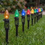 Suzile 100 Pcs Christmas Plastic Light Stakes 15'' Tall Xmas Yard Stakes - Image 4