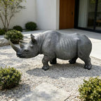 27.5" Large Realistic Rhinoceros Garden Statue Resin Sculpture - Image 3