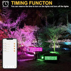 LED Flood Light Outdoor 500W Equivalent 5000LM,Bluetooth RGBW Colored Floodlight Landscape Lighting with APP Control,DIY Scenes,Timing, IP66 Waterproof,2700K,Color Changing Uplight with Ground Stakes - Image 6