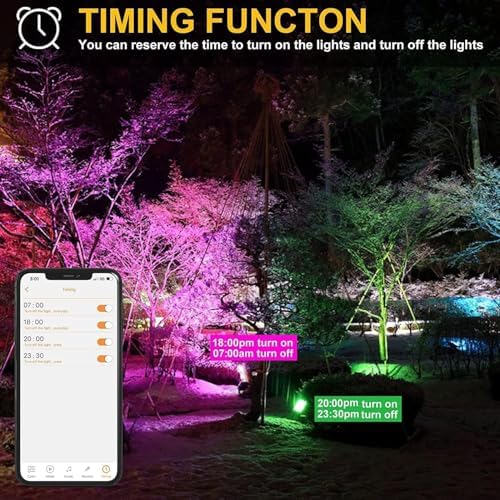 LED Flood Light Outdoor 30W, Color Changing RGB Lights 300W Equivalent - Image 4