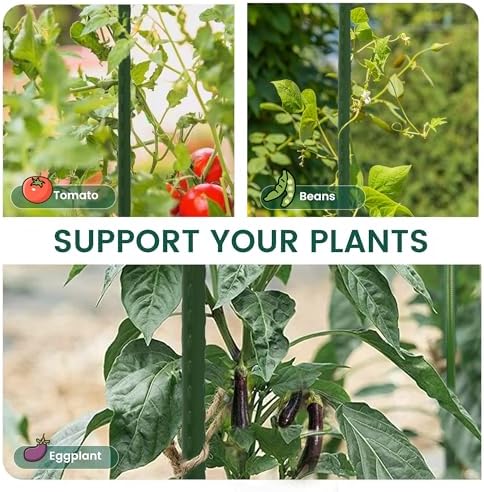 PROWORX 36 Inch 3 Ft Plant Support Garden Stakes for Outdoor Plants, 25 PCS - Image 2