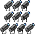 LEKO Profile Stage Spotlights, 100W RGB COB Lights, Zoom Control & DMX512 Par Ellipsidal Lights, 7CH Manual Focus LED Spotlight for Show Stage Performance Event, 10 Pack by FANCYBLING