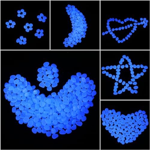 Sasylvia 3000 Pcs Glow in the Dark Rocks Outdoor 1 Inch Pebbles,White - Image 3