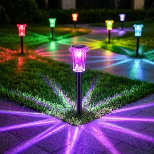 Eyrosa Solar Pathway Lights Outdoor Waterproof Starburst Pattern 15 Pack by EYROSA