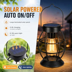 LeiDrail Solar Lanterns Outdoor, Hanging Metal Lights, Dual LED, 2 Pack - Image 4