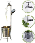 Milisten Solar Garden Planter Lights Retro Iron Design Outdoor Solar Watering Can Decoration for Lawn Patio and Garden Decorative and Landscape - Image 5