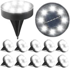 Siatom Solar Ground Lights 12 Pack, IP68 Waterproof Solar In-Ground Light for Outdoor, Flat Landscape Lighting, Garden Disc Light for Pathway, Walkway, and Yard - 12 Pcs (Cool White) by SiatomLighting