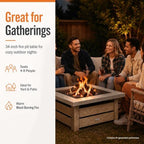 4-in-1 Outdoor Fire Pit Grill Table,Metal Firepits for Outside (34") - Image 7