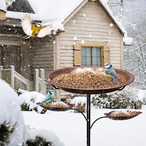 Bird Bath for Outside,2-in-1 Detachable Bird Feeder,Antique Bronze - Image 7