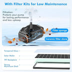 Biling 6.5W Solar Pond Filter 80 GPH with Battery Backup Outdoor - Image 5