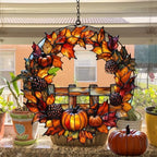 Fall Floral Wreath Acrylic Suncatcher - Image 4