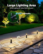 SUNVIE 12-Pack Low Voltage Landscape Lighting Kit LED Bollard Pathway Lights Wired with Spotlights for Garden, Path, Yard, Patio, Cast-Aluminum, IP65 Waterproof, 12-24V AC/DC, 3000K Warm White, Black - Image 4