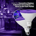 Bluex Bulbs 4 Pack PAR38 LED Black Light Bulb, 20W (200Watt Equivalent) E26 Blacklight Bulb Level 385-400nm, Body Paint, Glow in The Dark Party LED Light Bulb Neon Glow Fluorescent Poster - Image 2