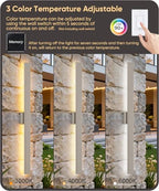 Aipsun 39.4" Nickel LED Outdoor Wall Light,Linear Exterior Lighting Fixture - Image 3