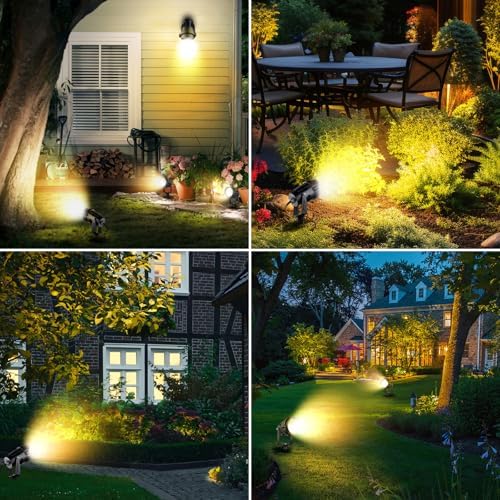Low Voltage Landscape Lighting with Connectors AC/DC 12-24V IP67 Waterproof 3000K Warm White Outdoor Spotlights for Yard Pathway Garden Trees (6PCS, 7W) - Image 7