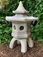 OLOMA Japanese pagoda lantern Concrete pagoda statue Outdoor chinese lantern Japanese stone temple Large garden pagoda Meditation altar Zen gift Outdoor sculpture zen garden Furniture for home decor - Image 2