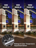LEONLITE 2-Pack 100W LED Flood Light with Knuckle Mount, IP65 Waterproof - Image 2