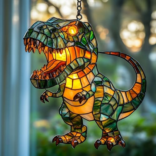 Cute Chibi T-rex Acrylic Suncatcher by AVAGAN