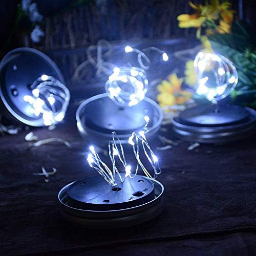 Solar Mason Jar Lantern Light, 3 Pack 20 Led String Starry Hanging Lamp, Fairy Firefly Lights Kit for Patio Garden Wedding Table Decor with Mason Jar & Hanger - Image 4