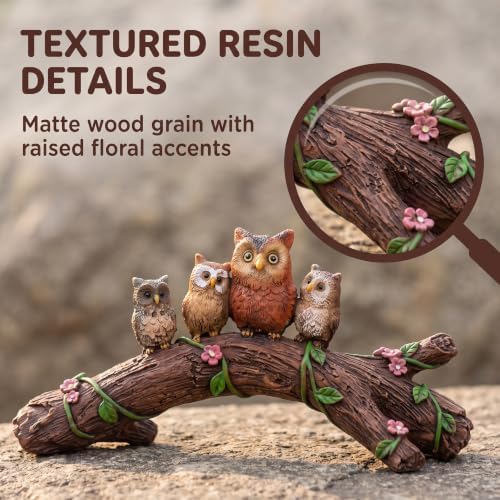 3Pcs Fairy Garden Accessories, Miniature Garden Ornaments Micro Landscape Decorations Owl Signs, Bridges, Owl Branches Set for DIY Terrarium Potted Plants Dollhouse Desk Decor(Branches Set) - Image 4