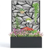 GarveeLife Metal Planter Box with Trellis 71"x47"x16", with Drainage Holes by GarveeLife
