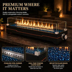 Grisun 36" Tabletop Fire Pit with Glass Wind Guards for Patio and Camping - Image 6