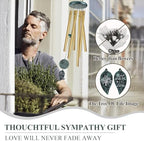 Sympathy Gifts for Loss of Loved One, Memorial Wind Chimes with Tree of Life, Remembrance in Memory of Mom Dad, Bereavement and Condolence Memorial Gifts (Bronze Color) - Image 2