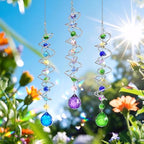 5 Pack Crystal Suncatcher Gazing Ball Spiral Wind Spinner Garden Decor - Image 4