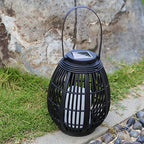 Rattan Solar LED Lantern – Waterproof Outdoor Decorative Lights for Garden, Patio, Ambient Lighting - Image 3