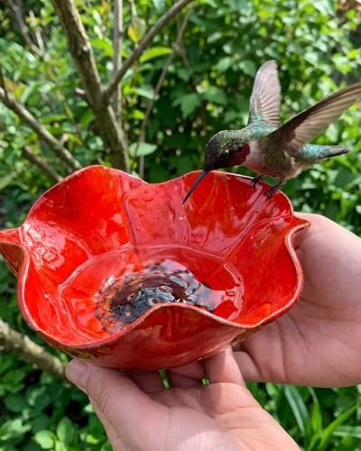 Handmade Flower Garden Stake Decorative,Metal Bee Watering Station Bird Bath Bowl,Mini Small Grace Outdoor Butterfly Pollinator Water Features Sculptures and Decor Wildflower Wildflower for Outside - Image 5