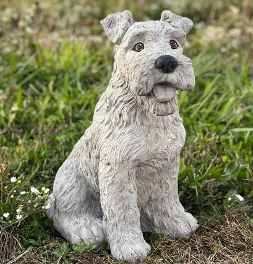 Wire Fox Terrier Statue Large Airedale Terrier Sculpture Concret Wire haired Terrier Figure Outdoor and Indoor Figurine - Image 2