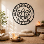 Personalized Yoga Studio Metal Sign Custom Lotus Wall Decor with Name and EST Year Round Meditation Room Plaque for Spa Wellness Studio Home Gym Entryway Gift - Image 3