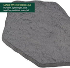 Arcadia Garden Products Set of 4, 16x17” Dark Gray Stepping Stone Fiberclay Pavers, Outdoor Garden Natural Repeatable Pattern Pathway, Faux Stone Decorative Landscaping Walkway - Image 4