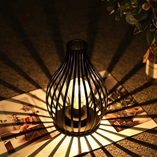 JHY DESIGN Decorations Table Lamp Battery Powered 9.5''High Vase Shaped Cordless Lamp with 6-Hours Timer Feature LED Light Decorative Room Battery Lamp for Indoor Table Garden Party - Image 5