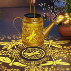 Solar Lights Outdoor, Dragonfly Watering Can Lantern, Garden Decor for Yard - Image 4