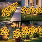 ostritec Solar Lights Outdoor Garden Decor 6 Pack, 36 Sunflower, Waterproof - Image 6