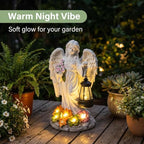 Solar Angel Statue Outdoor Fairy Garden Statues 9.4 inches Solar Garden Decor Garden for Outside Yard Art Patio Balcony Front Lawn Ornaments Gifts for Mom Grandma Women - Image 5