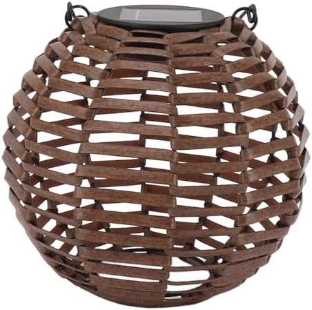 Rattan Solar Lantern, LED Hanging Lantern Outdoor Landscape Decorative Lamp for Garden, Lawn, Patio - Image 2