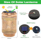 Butterfly Solar Lanterns Outdoor Waterproof Garden Decor, Gifts for Women Mom Grandma Birthday, Metal Hanging Solar Lights for Outside Yard Patio Pathway Backyard Porch - Image 3