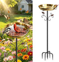 50" Tall Stainless Steel Bird Bath for Outside, Bird Water Feeder by Unknown