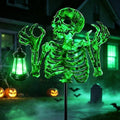 Skeleton Halloween Decorations Outdoor with Color Changing Solar Lantern by stadeco