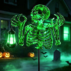 Skeleton Halloween Decorations Outdoor with Color Changing Solar Lantern by stadeco