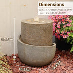 18H Modern Outdoor Water Fountain Zen-Style with Warm LED Lights - Image 2