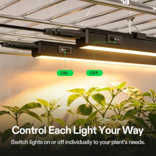 VIVOSUN T5 Grow Lights for Indoor Plants, 3000K Full Spectrum, 1FT, 4-Pack - Image 5