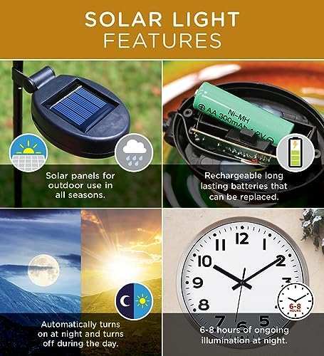 Regal Art & Gift Hot Air Balloon Solar Lantern – Hanging Solar-Powered LED Lights, Waterproof Portable Decorative Outdoor Lamp Made of Metal & Glass for Garden, Patios & Pathway – Stripe (Large) - Image 7