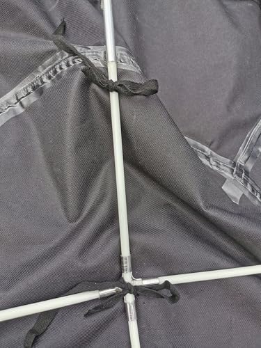 Surround Shelter Small | Protective Cover for Fire Pit Surround Table, Weather-Resistant, Solution Dyed Acrylic/PVC Backing/Aluminum Support Stays, Dims (DiaxH): 42.5 x 20.8 in, Black - Image 5