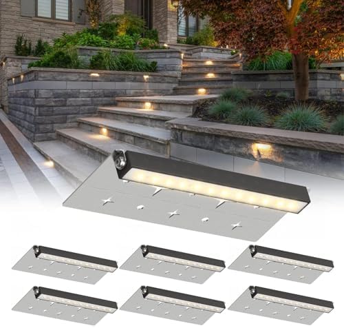 HIBOITEC Hardscape Lighting Low Voltage 7 Inch Retaining Wall Lights 6Pack by HIBOITEC