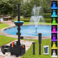 AquaMiracle Submersible Pond Fountain Pump 600GPH | Remote Controlled LED Lights | Outdoor Water Fountain Pump | 3 Fountain Patterns | for Small Ponds, Gardens, Water Feature, Bird Baths by AquaMiracle