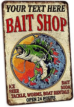 Personalized Fishing Signs Custom Bait Shop Sign Fishing Décor For Home Cabin Wall Art Man Cave Décor Gifts For Him Lodge Décor 108122002069 by ChicoCreekSigns